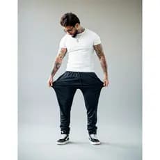 Calça Masculina Jogger Esportiva Treino Academia Punho com Elástico e Zíper na Barra Tecido Leve e Elástico