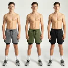 Shorts 2 em 1 Juvenil Bermuda Futebol Treino Esportes - Tamanho Único Veste 14 ao 16