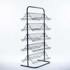 Revisteiro Desmontável Duplo Para Livros e Revistas Com 10 Bandejas de 80 Cm