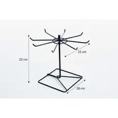 Display Expositor De Balcão Giratório Com 8 Ganchos - Decorativo e Removível