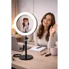 Ring Light LED com Tripé e Suporte para Celular