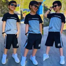 Roupa menino infantil juvenil Conjunto Camiseta e Bermuda Veste do 2 ao 14 anos