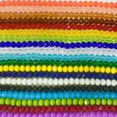 Fios de cristal Missanga facetado 8mm achatado aprox 65 pedras no fio bijuterias guias artesanato umbanda candomble
