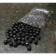 200 Missangas de cristal 8mm Preto Leitoso guia umbanda candomblé