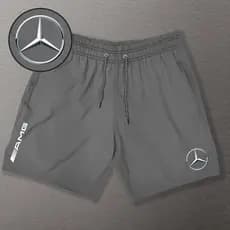 Bermuda Esportiva de Elastano Masculina - MERCEDES - Academia Corrida Skate Basquete Otaku