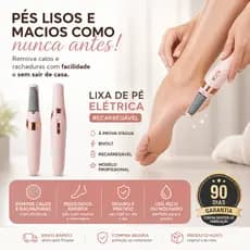 Lixa de Pé Elétrica Recarregável Profissional Removedor de Calos À Prova D'Água Bivolt MQ-7312