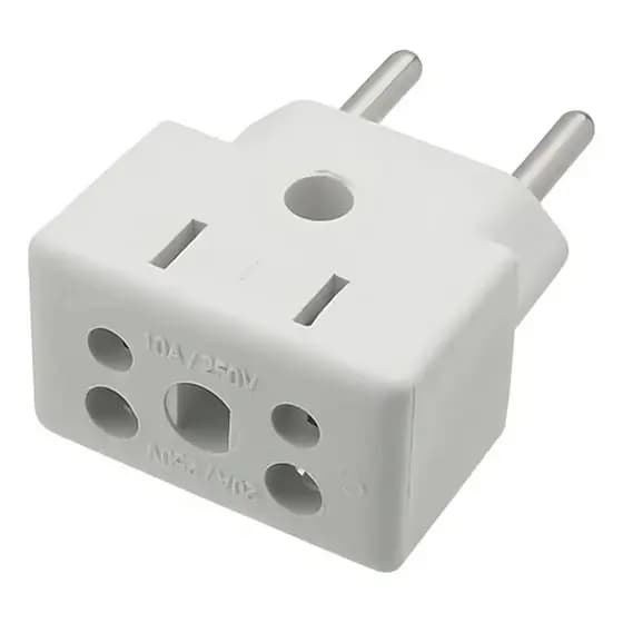 Adaptador de Tomada 10A/20A Bi Volt - Padrão Brasileiro 110V/220V