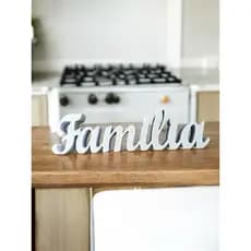 Enfeite Palavra “Família” Decoração Para Casa Estante