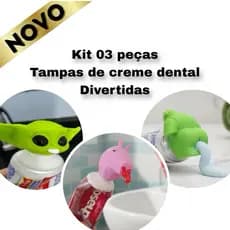 Tampa creme dental divertida (Sherek, Peppa Pig, Baby Yoda)
