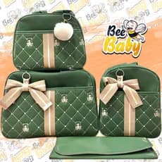 KIT BOLSA MATERNIDADE 4 PEÇAS URSO LUXO