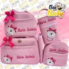 KIT BOLSA MATERNIDADE PERSONALIZADA ( ROSA+PINK )