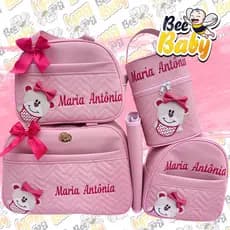 KIT BOLSA MATERNIDADE PERSONALIZADA ( ROSA+PINK )