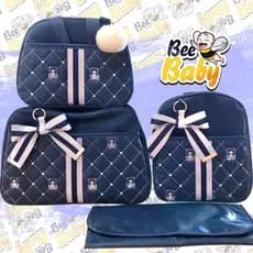 KIT BOLSA MATERNIDADE 4 PEÇAS URSO LUXO