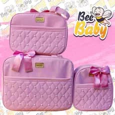 Kit Bolsas Maternidade de Pérola Para Bebê Menina e Menino