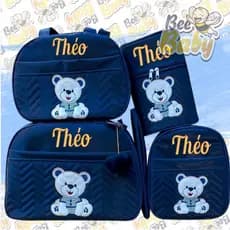 KIT BOLSAS PESONALIZADAS 5PECAS URSO SENTADO