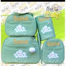 kit bolsa nuven maternidade personalizada 5 peças