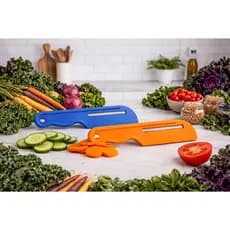 Kit 2 fatiadores de verduras fatia corta descasca verduras prático