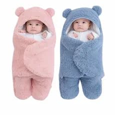 Saco De Dormir Para Bebê Ursinho Menino Menina Saída de maternidade Dupla Face Soft Charutinho