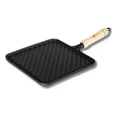 Frigideira Ferro Fundido Chapa Grelhada Bifeteira 24x24
