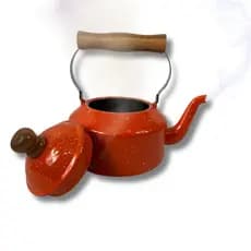 Chaleira Indução Retrô 2,2 L Bule Esmaltado laranja Oferta
