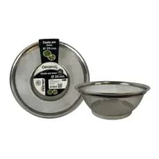 Cesta em Aço Inox Malha Fina 25cm Multiuso Original Line