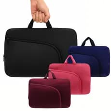 Mala Case de Notebook Alça Reforçada Compacta Neoprene C/Bolso Externo 14" 15" 17"
