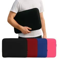 Bolsa Capa Maleta de Notebook 15 " - 13 - 14 - 15,6 - 17 - 7 - 10 - 12 Polegadas Neoprene Slim Case Lisa Reforçada