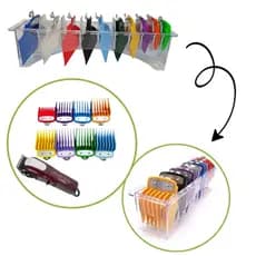 Kit 10 Pentes Especiais Trava De Metal Com Suporte de Acrílico Universal Colorido cod 1622