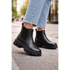 Bota Coturno Feminino Chelsea Elástico Tratorado