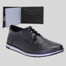 Kit Social Oxford Masculino + Carteira Estilo Moda Social Conforto Dpezzo