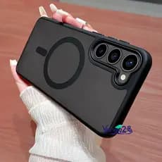 Luxo Novo Fosco Translúcido Caso De Negócios Para Samsung Galaxy S25 S24 Ultra S23 S22 Plus A55 A56 A15 A26 Capa Magnéti