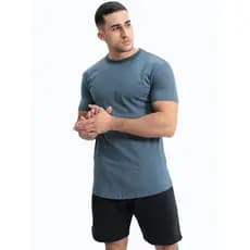 CAMISETA LONG LINE/CAMISETA BASICA/CAMISETA MASCULINA/CAMISETA 100% ALGODÃO
