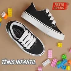 Tênis Infantil Preto Menina/Boy Escola Dia a Dia Juvenil Super Leve