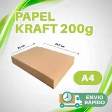 Papel Kraft 200g A4 kit 50 folhas / kit 100 folhas Artesanato e personalizados