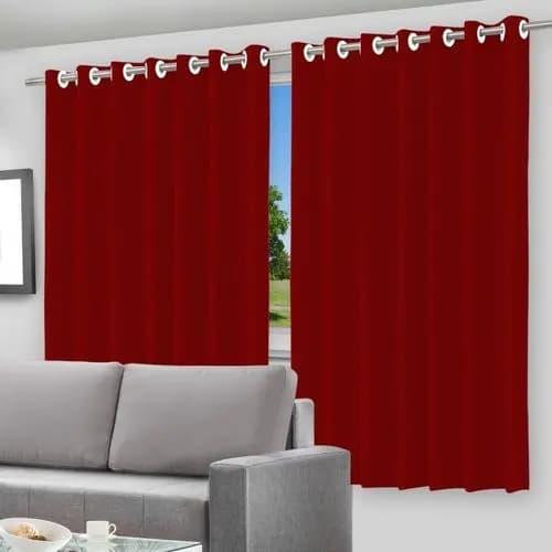 Cortina Blackout Dupla Tecido Voil Forro Termico Vermelho 280x260cm Bloqueia Luz