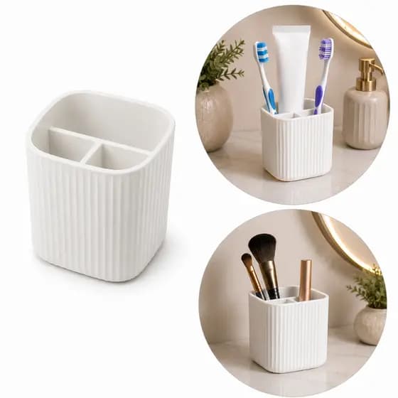 Suporte Porta Escova De Dente E Creme Dental Pia Banheiro