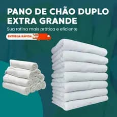 Pano de Chão Alvejado 1/3/5/10/20 Unidades Extra Grande Duplo para Limpeza 40x70cm