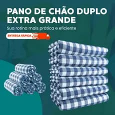 Pano de Chão Xadrez 3/5/10/20 Unidades Extra Grande Duplo para Limpeza 40x70cm
