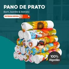 Pano de Prato Estampados 1/3/5/10/20 Unidades 100% Algodão Panos Atoalhados para Limpeza de Cozinha e Copa