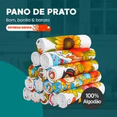 Pano de Prato Estampados 1/3/5/10/20 Unidades 100% Algodão Panos Atoalhados para Limpeza de Cozinha e Copa