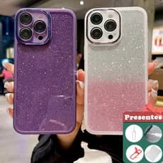 Capa Xiaomi Redmi Note 10 10S Pro Max Poco X3 GT M3 M5S 4G 5G Estrela Cintilante Com Filme De Lente Macarone Luxo De Silicone Anti-Gotas Para Câmera