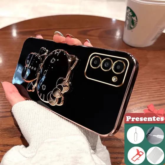 Estojo De Telefone Samsung Galaxy A91 A71 A51 A31 A11 M51 M31 M11 4G Bonito Suporte Hello Kitty Com Espelho De Vaidade Proteção Contra Impacto De luxo resistente a choques  phone case