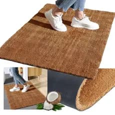 Capacho de fibra de coco 60x30 cm antiderrapante ecologico