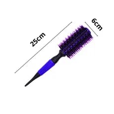 Escova de Cabelo Médio Profissional Cerâmica Cerdas de Javali de 6 cm de Diâmetro na Cor Roxa Tamanho M 25cm de comprimento