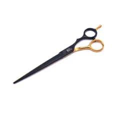 Tesoura Umi Profissional 7 Polegadas Cor Preto Dourado Para Barbeiro e Cabelereiro Cortar e Desfiar Cabelo