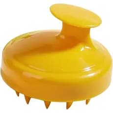 Escova De Cabelo Massageador Amarelo De Couro Cabeludo Para Lavatório