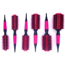 Escova Profissional Rosa Pra Cabelo de Cerdas Naturais de Javali Pra Escovação Penteados Cabelereiro