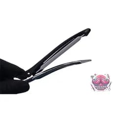 Conjunto de 6 Presilhas Preto Antideslizante Bico de Pato com Faixa de Silicone pra Uso Profissional