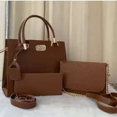 Kit Bolsa Castelo Feminina Casual Tiracolo Transversal Corrente Baladinha Carteira Porta Cartão