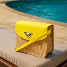 Bolsa Feminina Shopbag Califórnia Colors Palha bolsa pequena bolsa com alça
